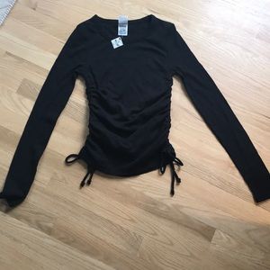 Victoria’s Secret pink black thermal top xs NWT